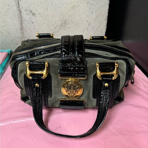 Gucci Suede Medium Aviatrix Handle Bag - Picture 12 of 14